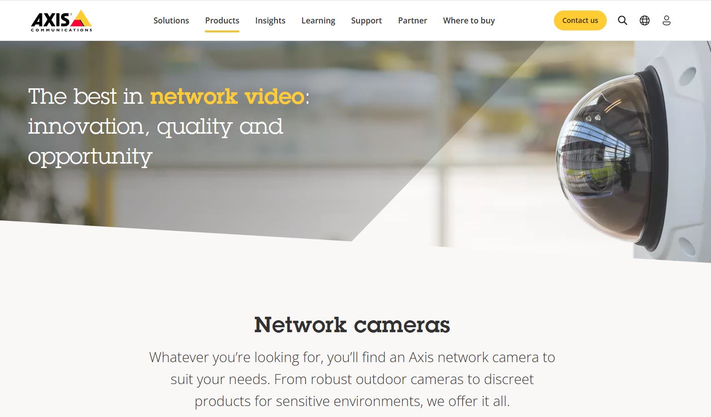Axis fixed cameras Perimeter Security Devices