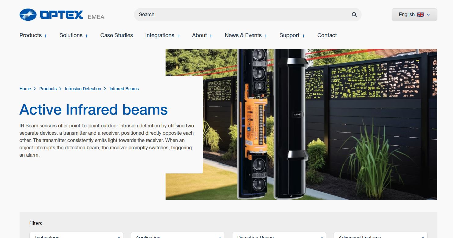 Optex Perimeter Security Devices