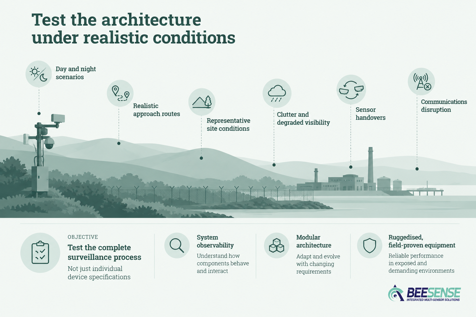 Test the architecture under realistic conditions
